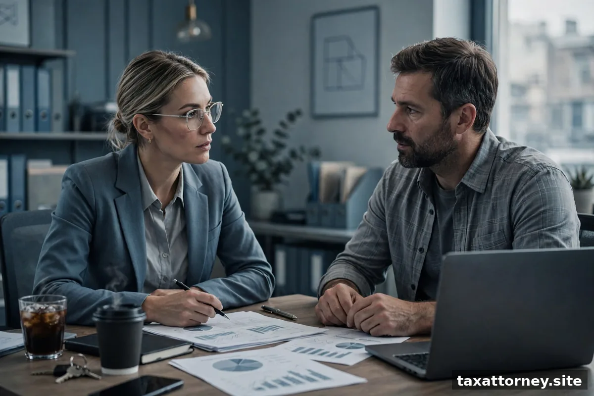 CPA office meeting with a business owner