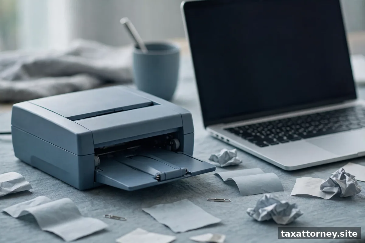 Receipts scanner and laptop on a desk