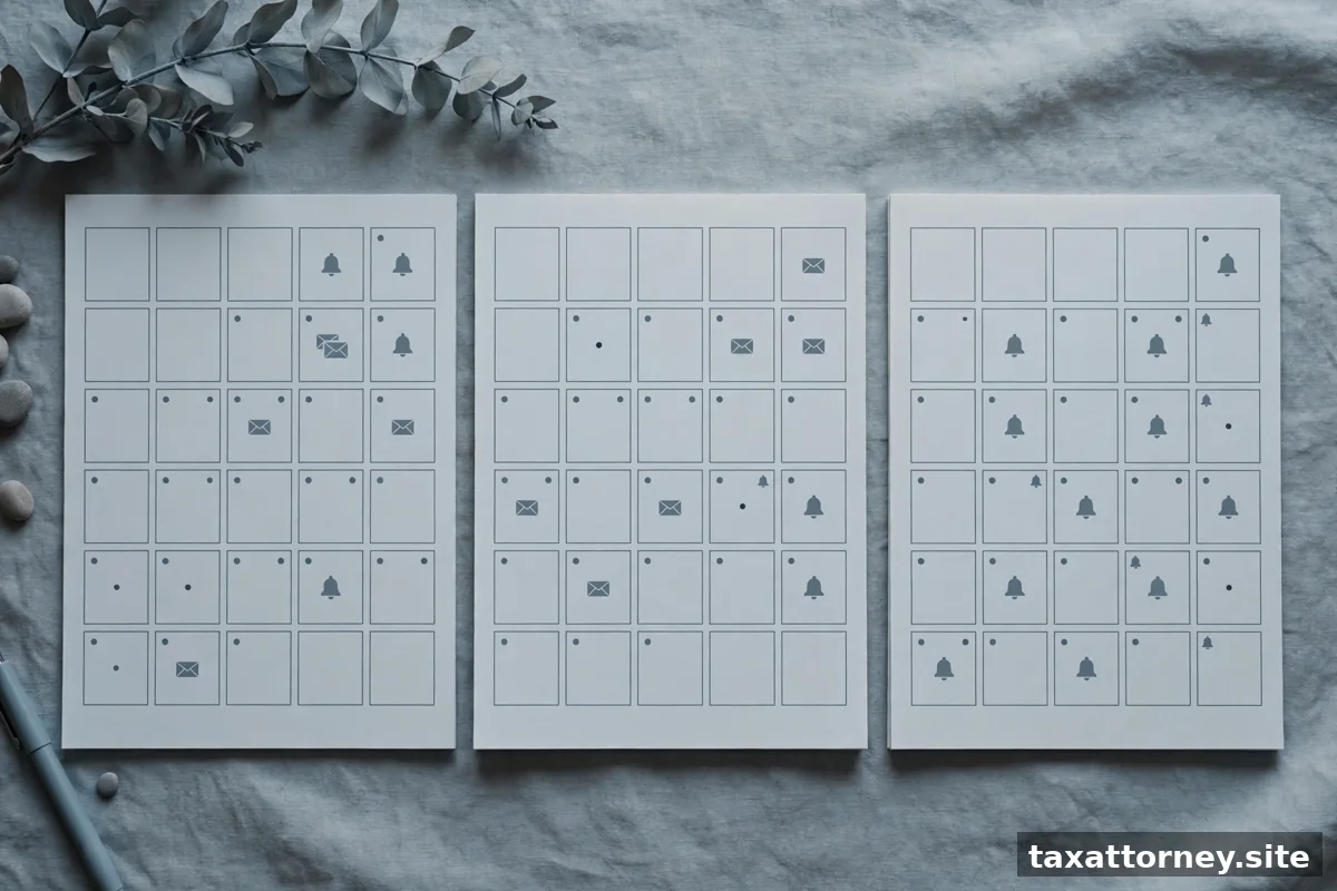 Quarterly calendar with estimated tax payment reminders