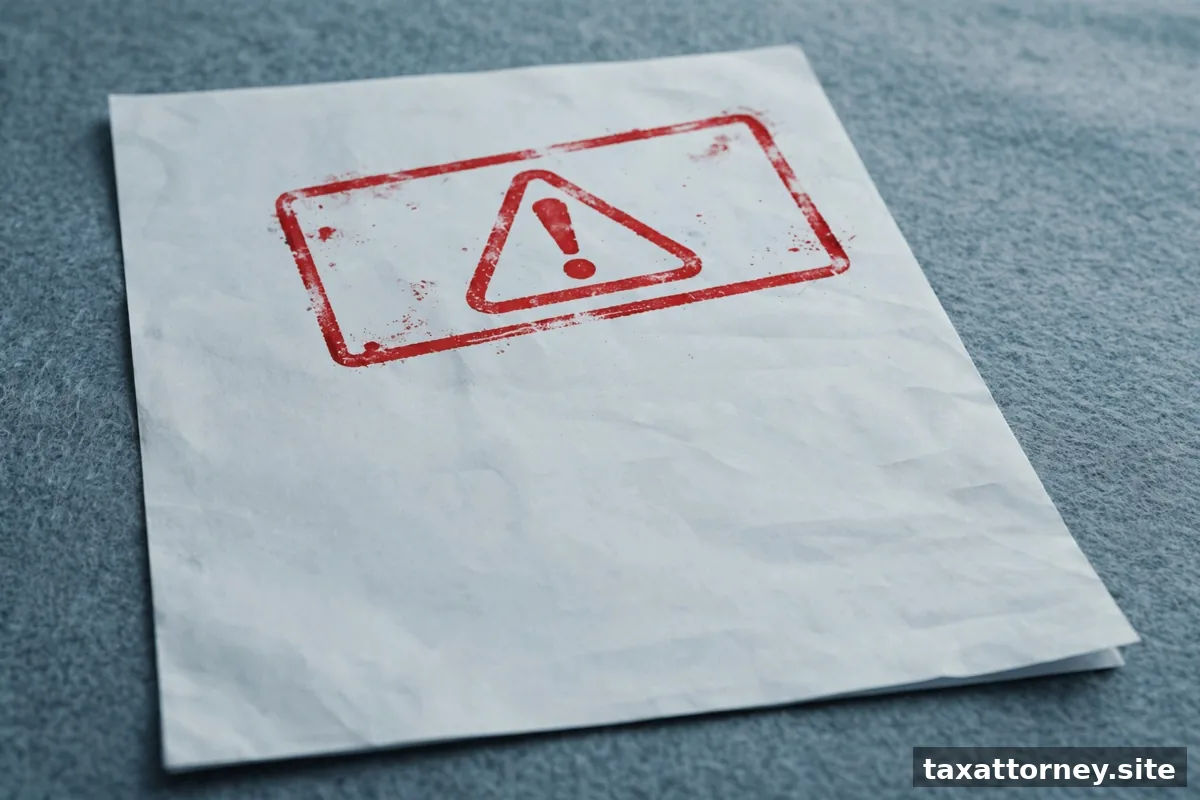 Legal notice stamped urgent