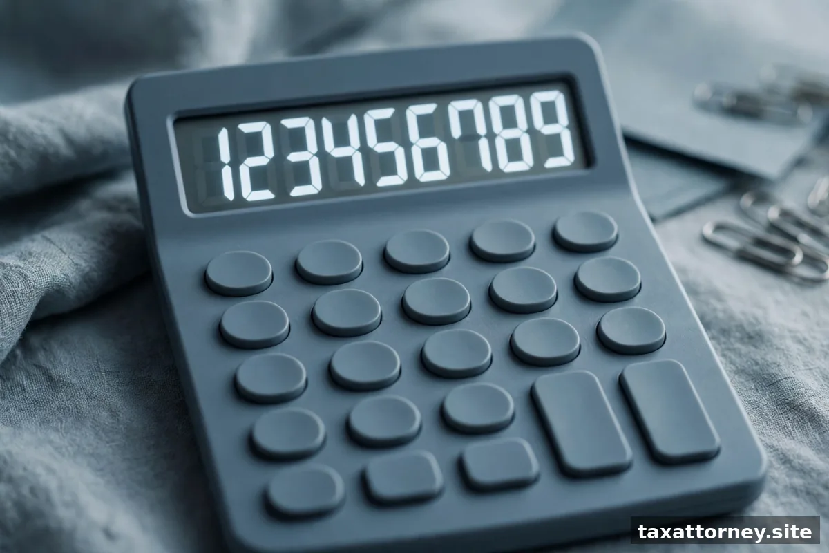 Calculator symbolizing how tax penalties and interest compound