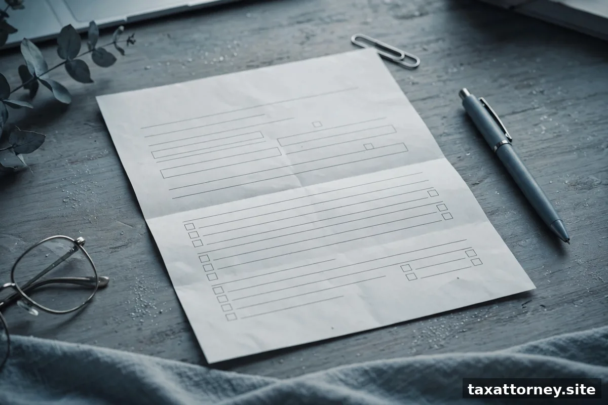 IRS penalty notice letter on a desk in muted blue-gray tones