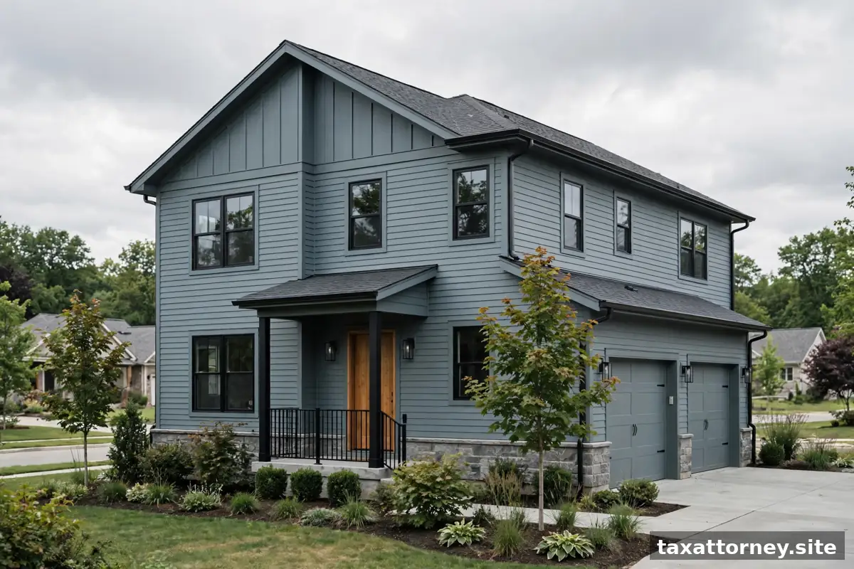 Suburban new home exterior