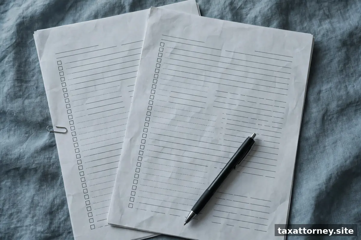 Settlement agreement papers with a pen