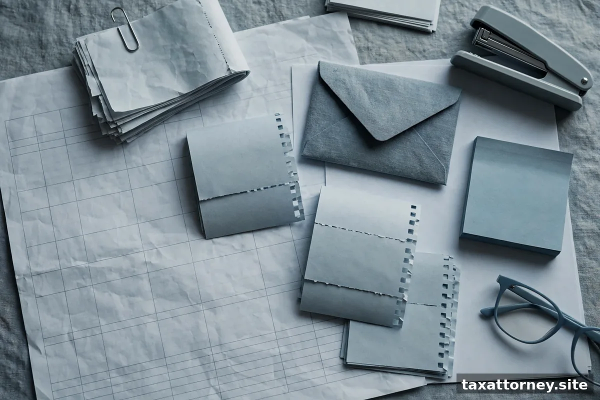 Payroll reports and pay stubs arranged on a desk