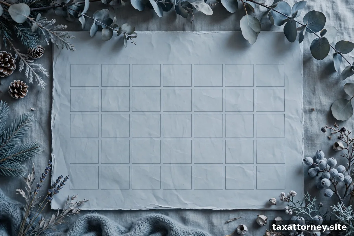 December calendar page marking year-end